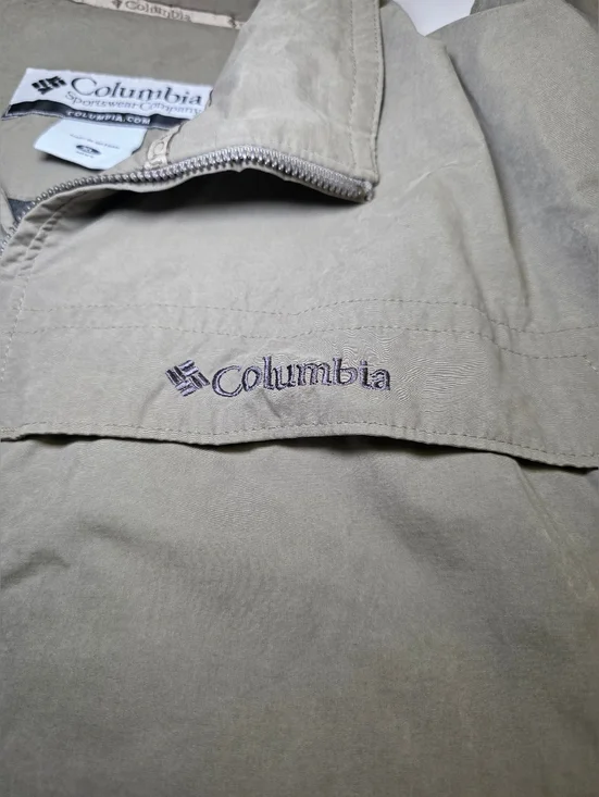 Columbia Lightweight Outdoor Windbreaker Jacket Zip Front- Men's Size XL Olive - Picture 7 of 15